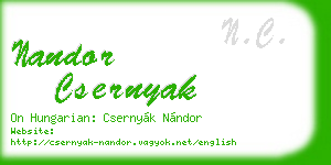 nandor csernyak business card