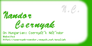 nandor csernyak business card